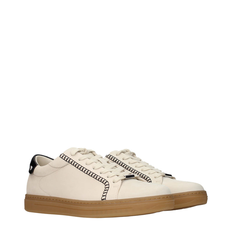 Jimmy Choo Beige Leather Sneakers