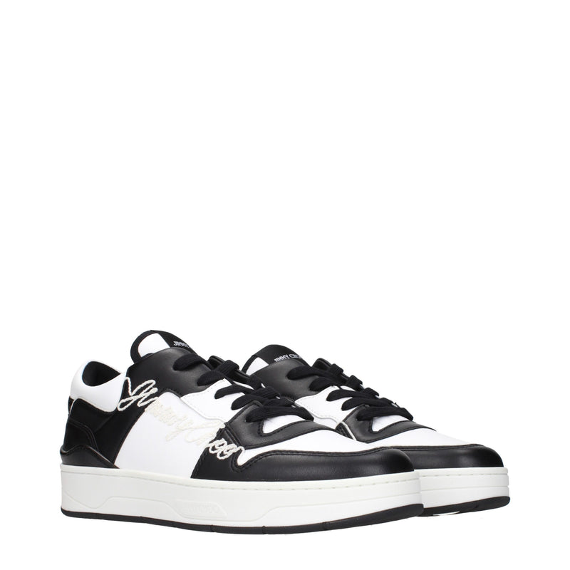 Jimmy Choo Black Leather Sneakers