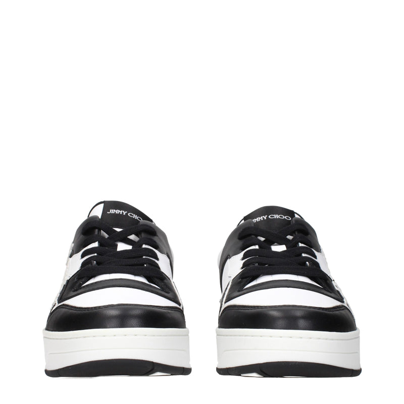 Jimmy Choo Black Leather Sneakers