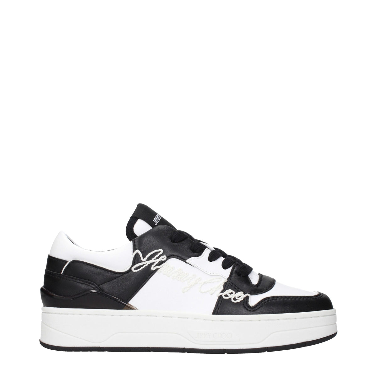 Baskets basses en cuir noir Jimmy Choo