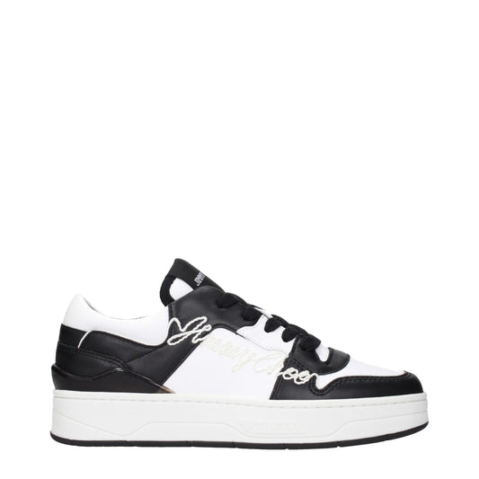 Baskets basses en cuir noir Jimmy Choo