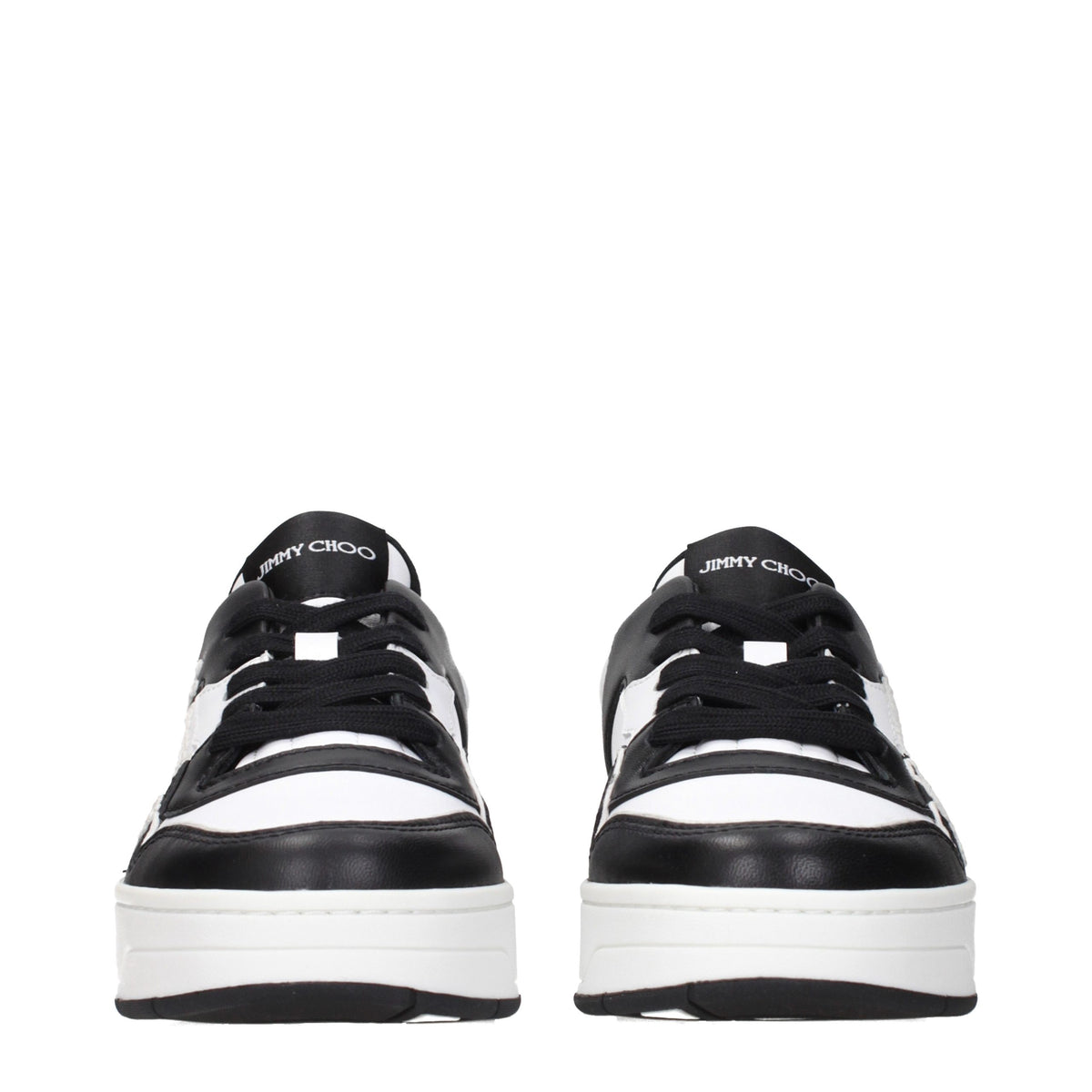 Baskets basses en cuir noir Jimmy Choo
