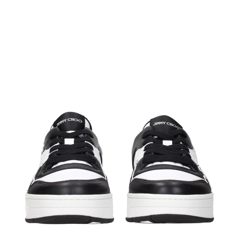 Baskets basses en cuir noir Jimmy Choo