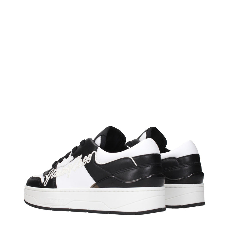 Baskets basses en cuir noir Jimmy Choo