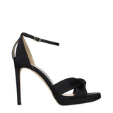 Sandales Jimmy Choo en satin noir à plateforme