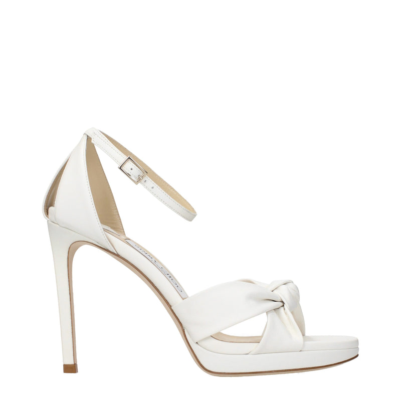 Sandales compensées Jimmy Choo en cuir blanc
