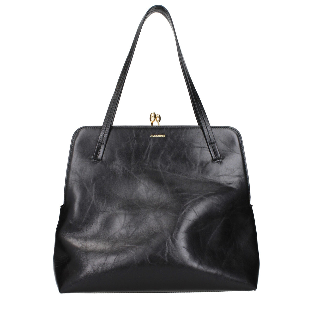 Sac bandoulière Jil Sander en cuir noir