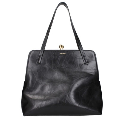 Jil Sander Black Leather Shoulder Bag