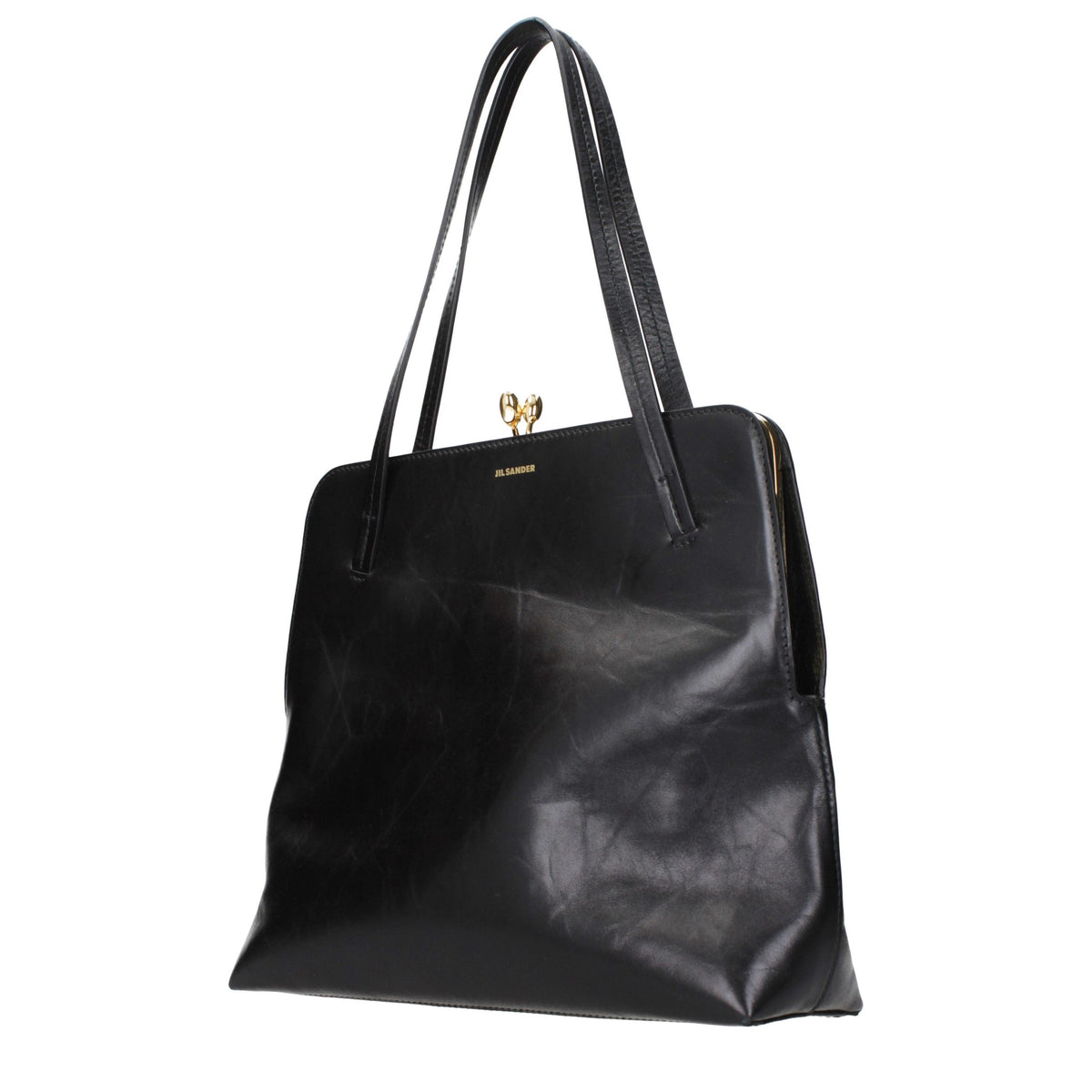 Sac bandoulière Jil Sander en cuir noir
