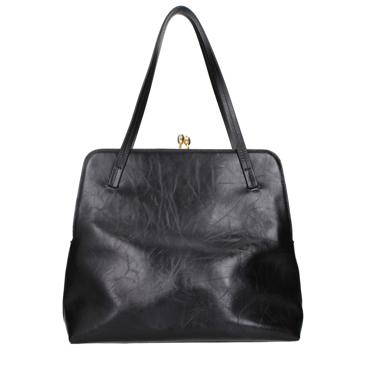 Sac bandoulière Jil Sander en cuir noir
