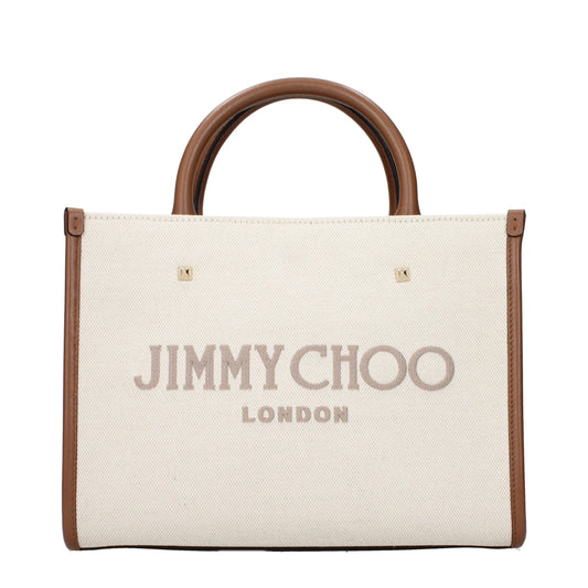 Sac à main Jimmy Choo en tissu beige