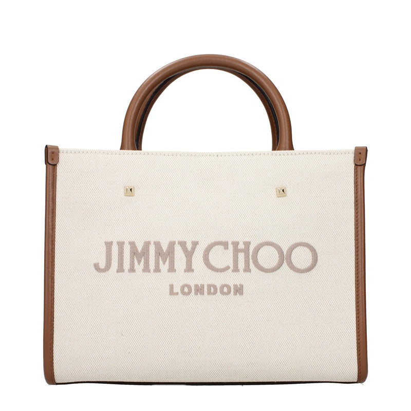 Sac à main Jimmy Choo en tissu beige