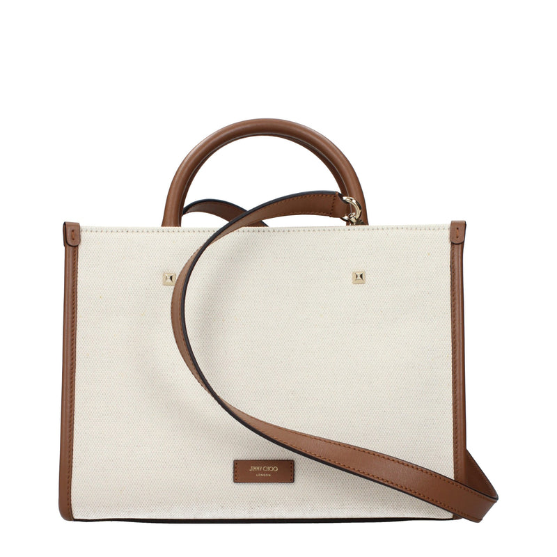 Sac à main Jimmy Choo en tissu beige