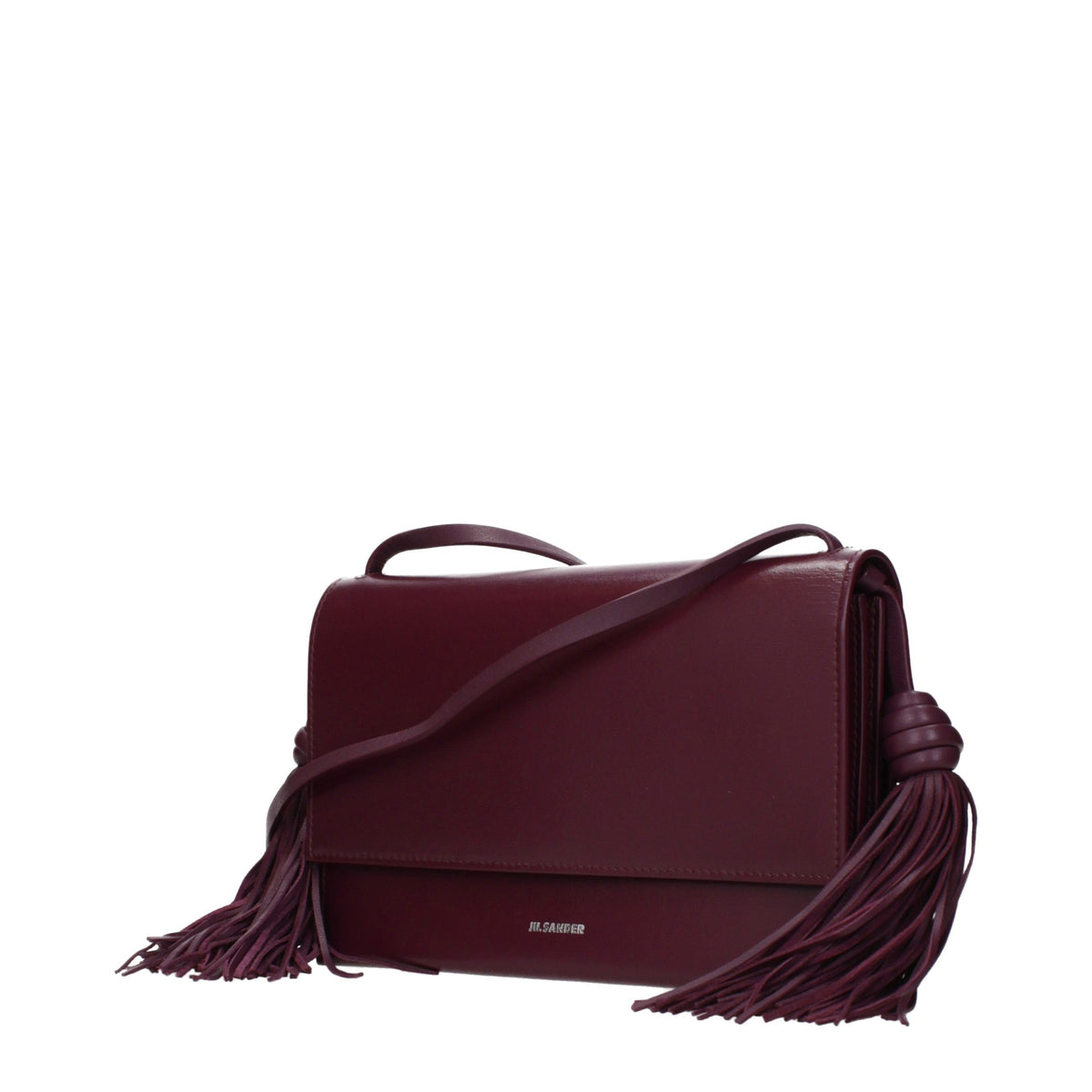 Sac bandoulière Jil Sander en cuir rouge
