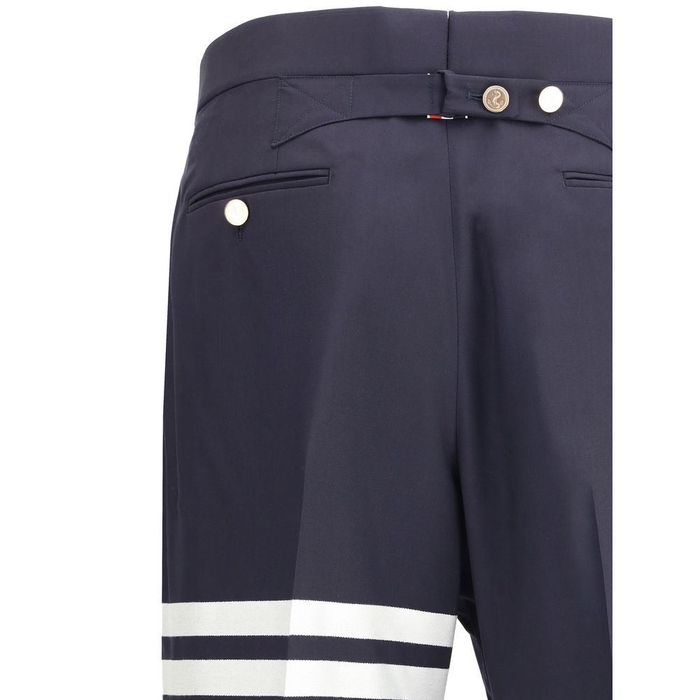 Pantalon Thom Browne Oves Aries en laine bleue