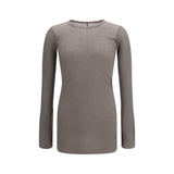 T-shirt à manches longues en coton marron Rick Owens