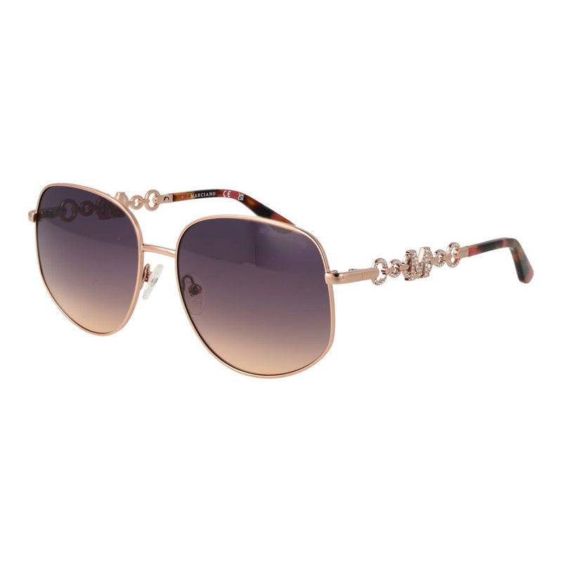 Lunettes de soleil Marciano by Guess en métal doré rose