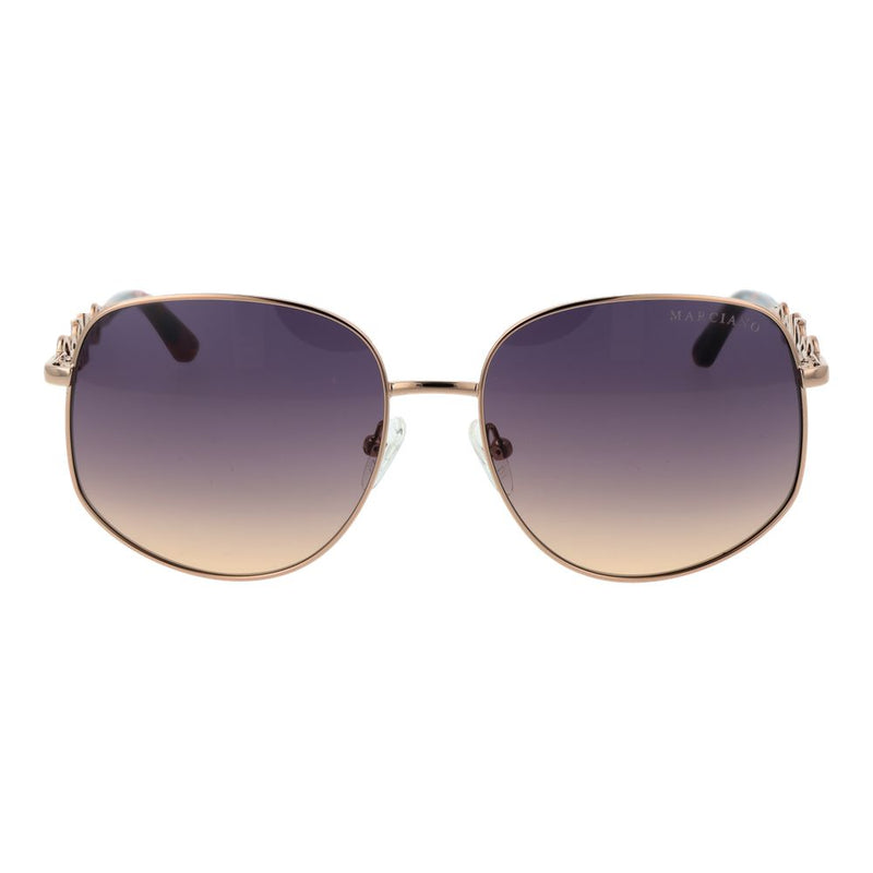 Lunettes de soleil Marciano by Guess en métal doré rose