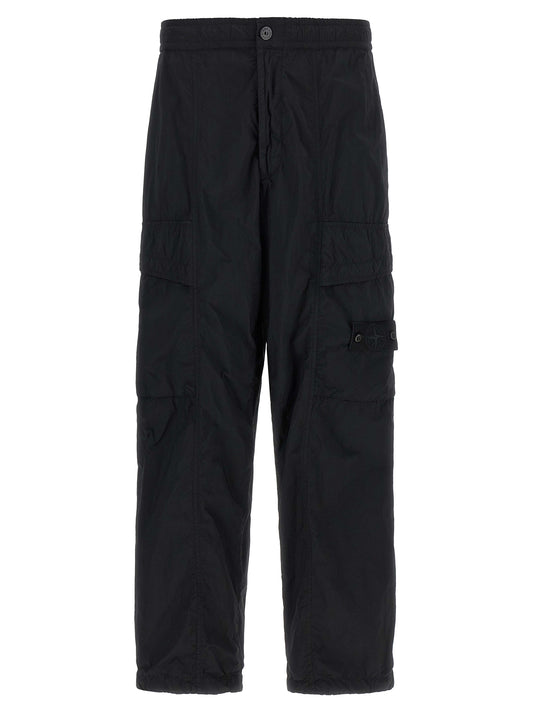 Stone Island Black Polyamide Cargo Pants