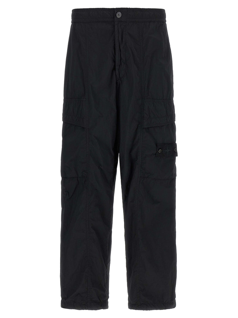 Pantalon cargo Stone Island noir en polyamide