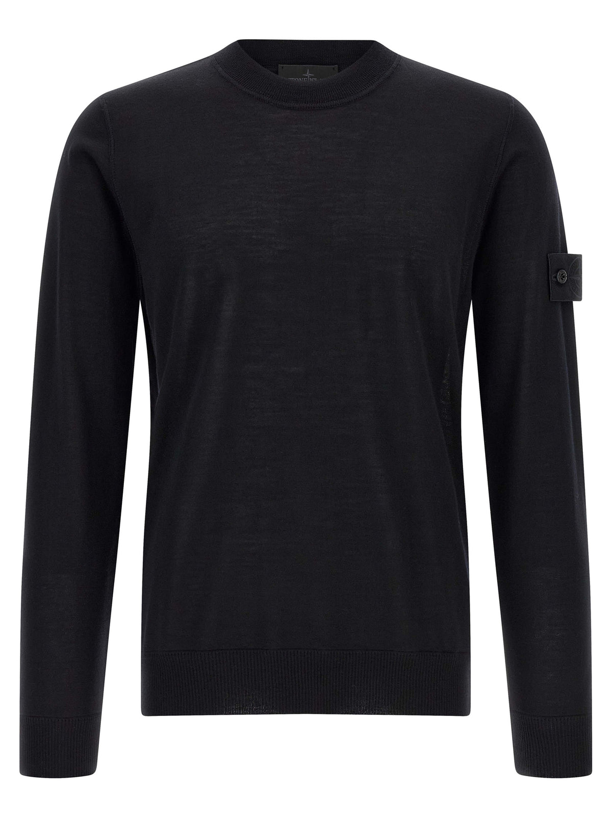 Cardigan Stone Island en Laine Vierge Noire