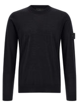 Cardigan Stone Island en Laine Vierge Noire