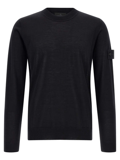 Stone Island Black Virgin Wool Cardigan