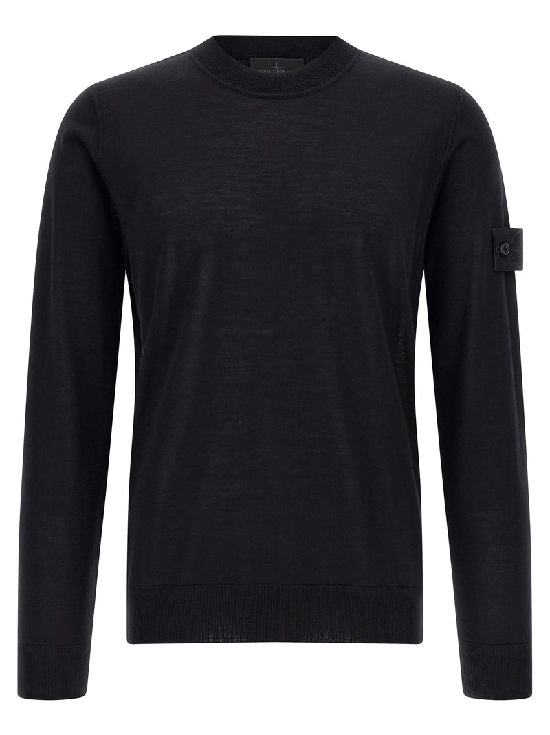Cardigan Stone Island en Laine Vierge Noire