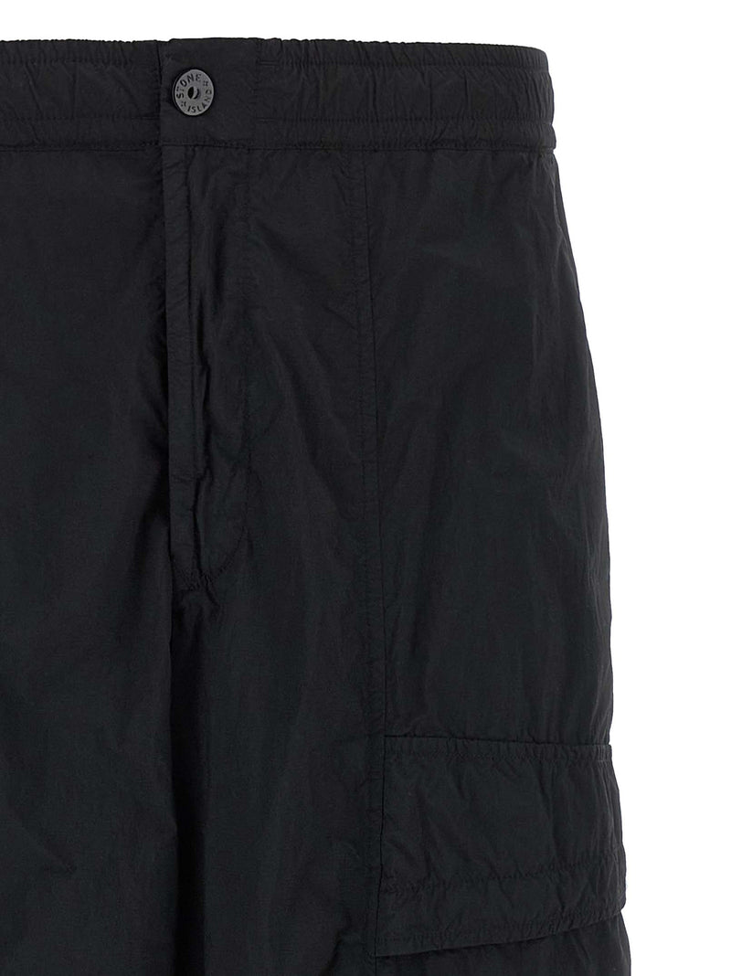 Pantalon cargo Stone Island noir en polyamide