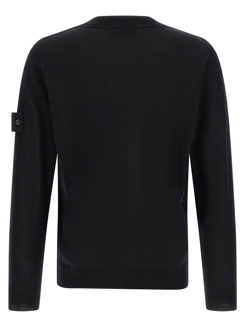 Cardigan Stone Island en Laine Vierge Noire