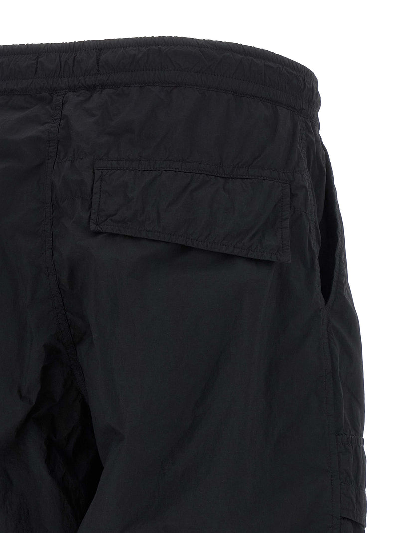 Pantalon cargo Stone Island noir en polyamide