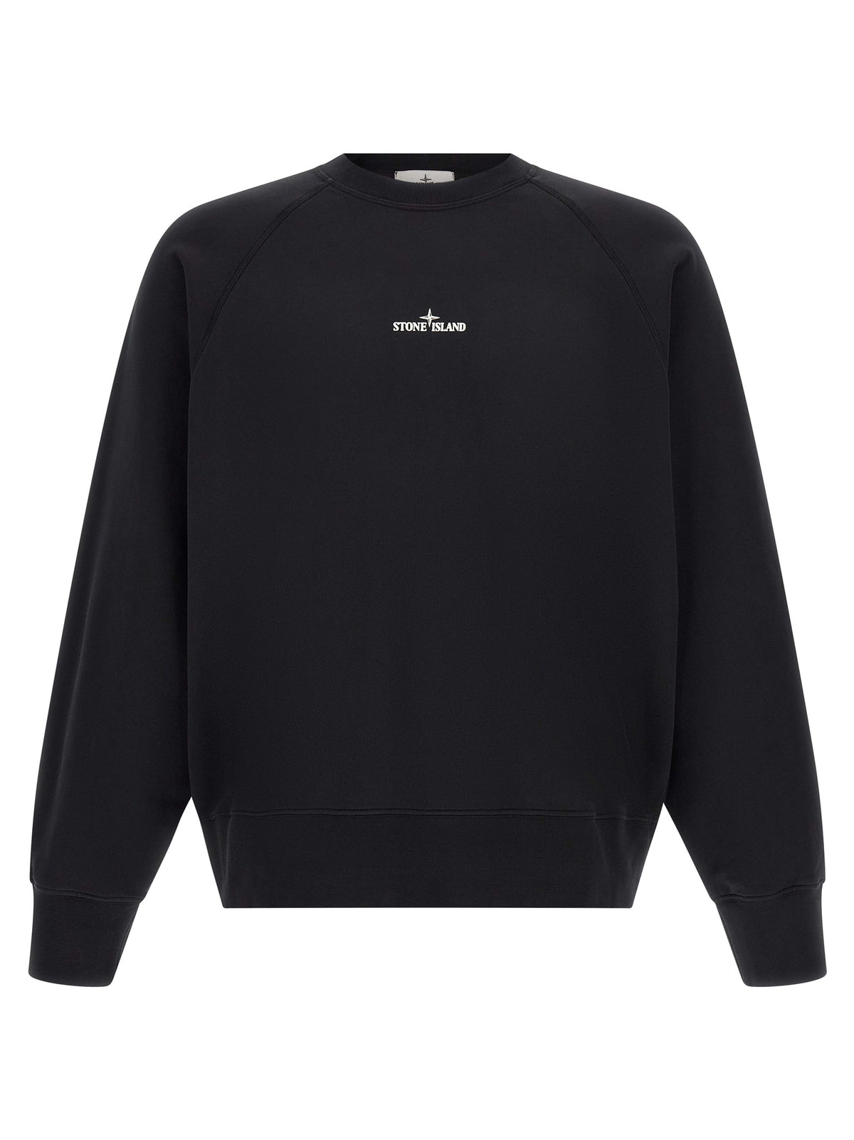 Sweat-shirt en coton noir Stone Island