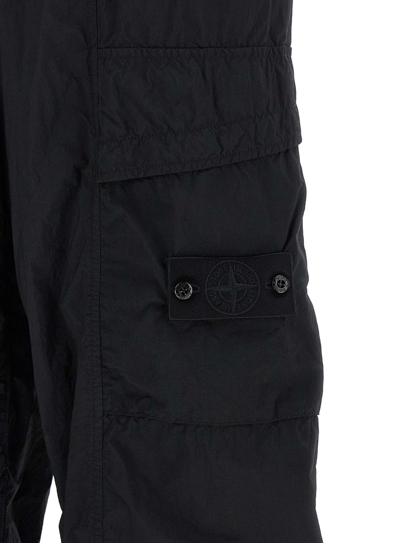 Pantalon cargo Stone Island noir en polyamide