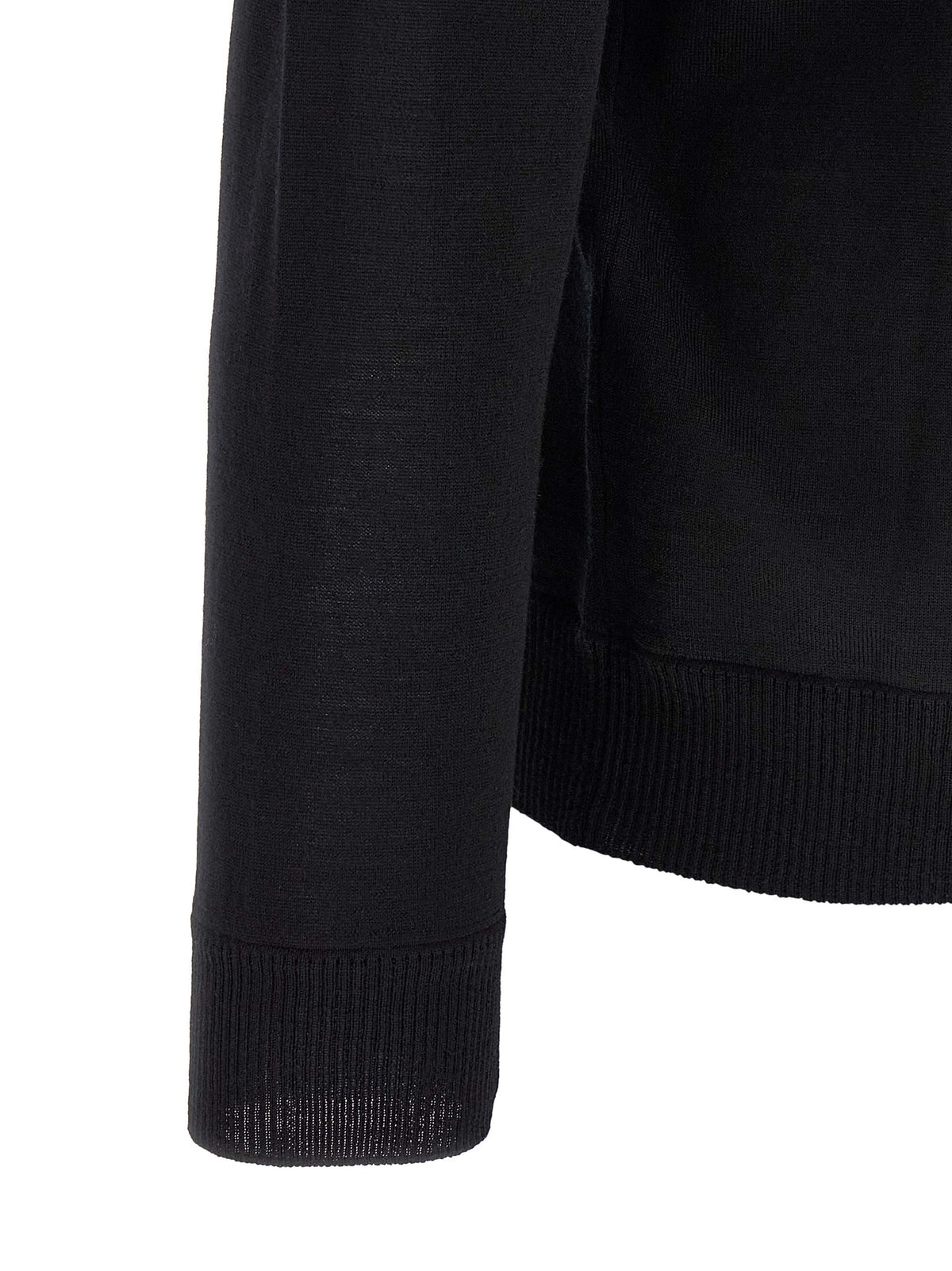 Cardigan Stone Island en Laine Vierge Noire