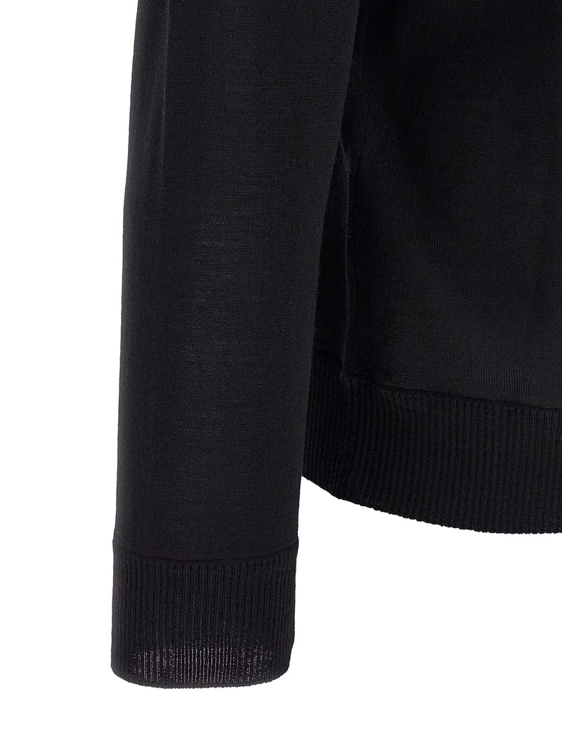 Cardigan Stone Island en Laine Vierge Noire