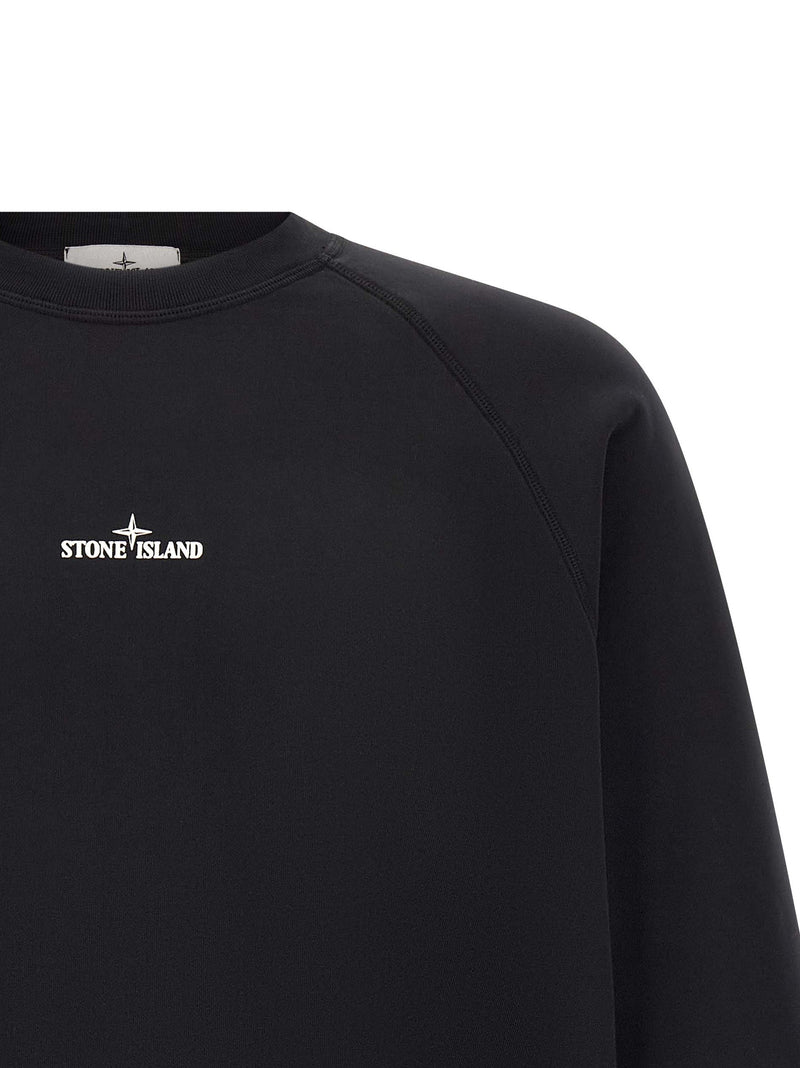Sweat-shirt en coton noir Stone Island