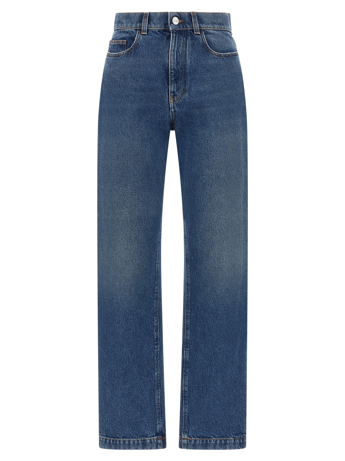 Marni Jean droit en coton bleu