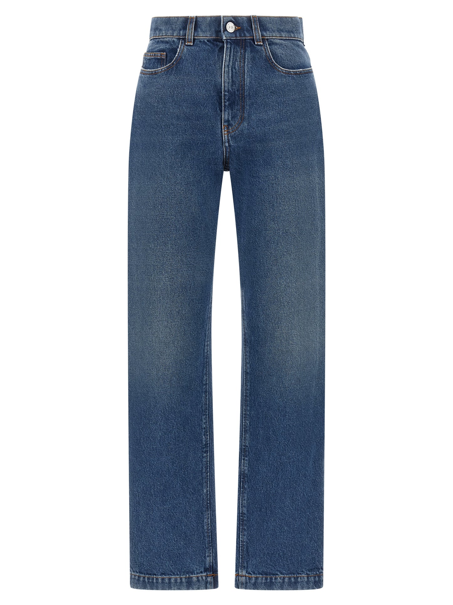 Marni Blue Cotton Straight-Leg Jeans