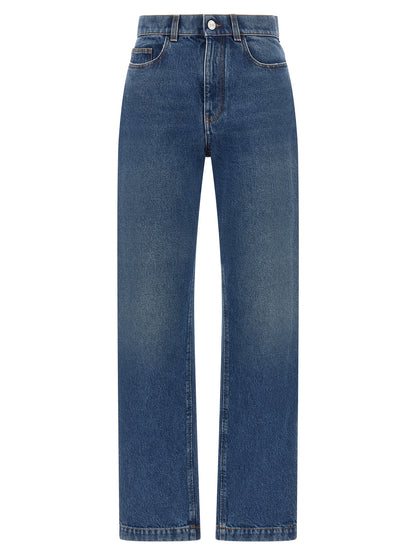 Marni Blue Cotton Straight-Leg Jeans