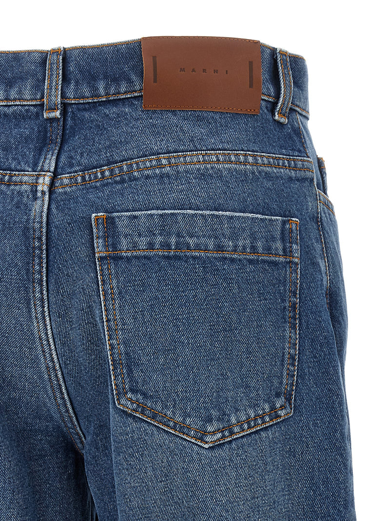 Marni Blue Cotton Straight-Leg Jeans