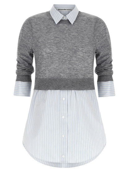 Alexander Wang Gray Wool Blouse