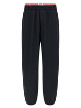 Pantalon de jogging en polyamide noir Versace