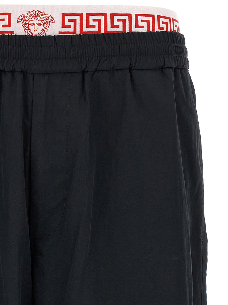 Pantalon de jogging en polyamide noir Versace