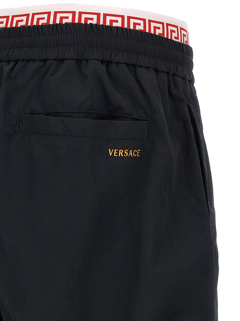 Pantalon de jogging en polyamide noir Versace