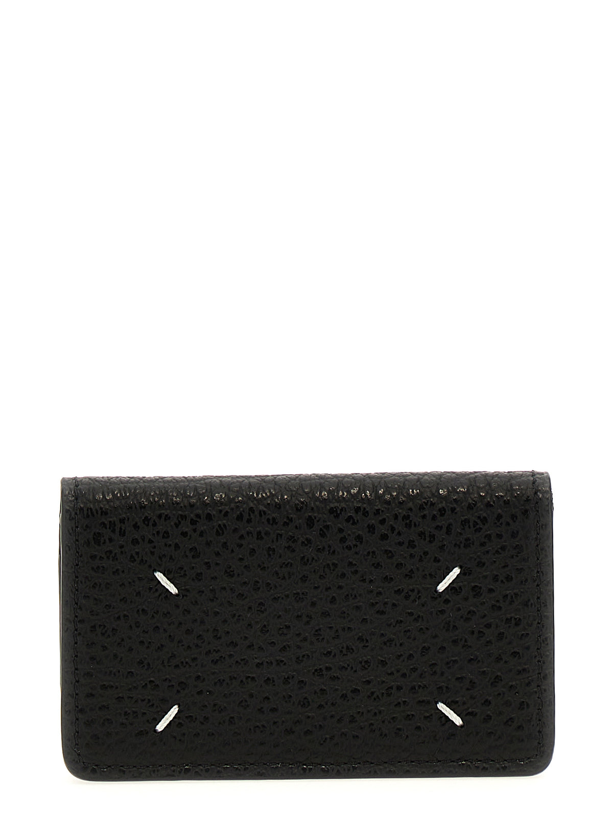 Porte-cartes en cuir de veau noir Maison Margiela