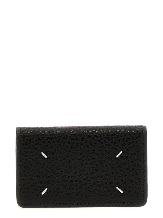 Porte-cartes en cuir de veau noir Maison Margiela