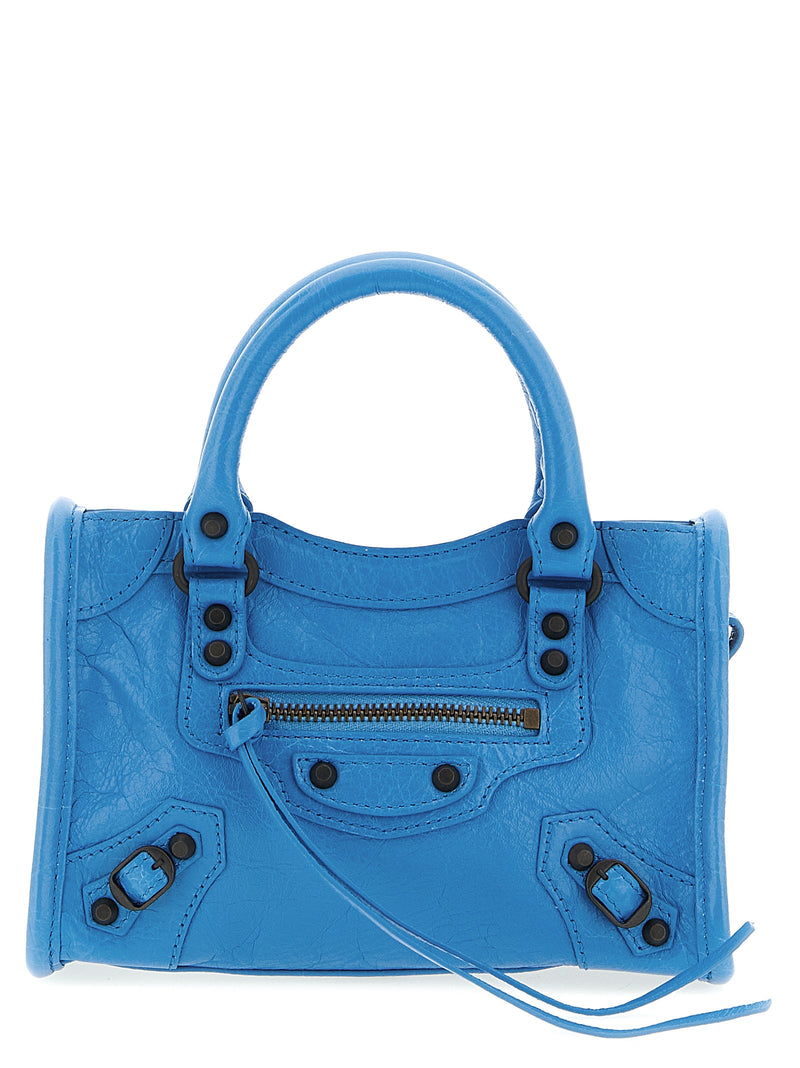 Balenciaga Blue Lamb Leather Handbag
