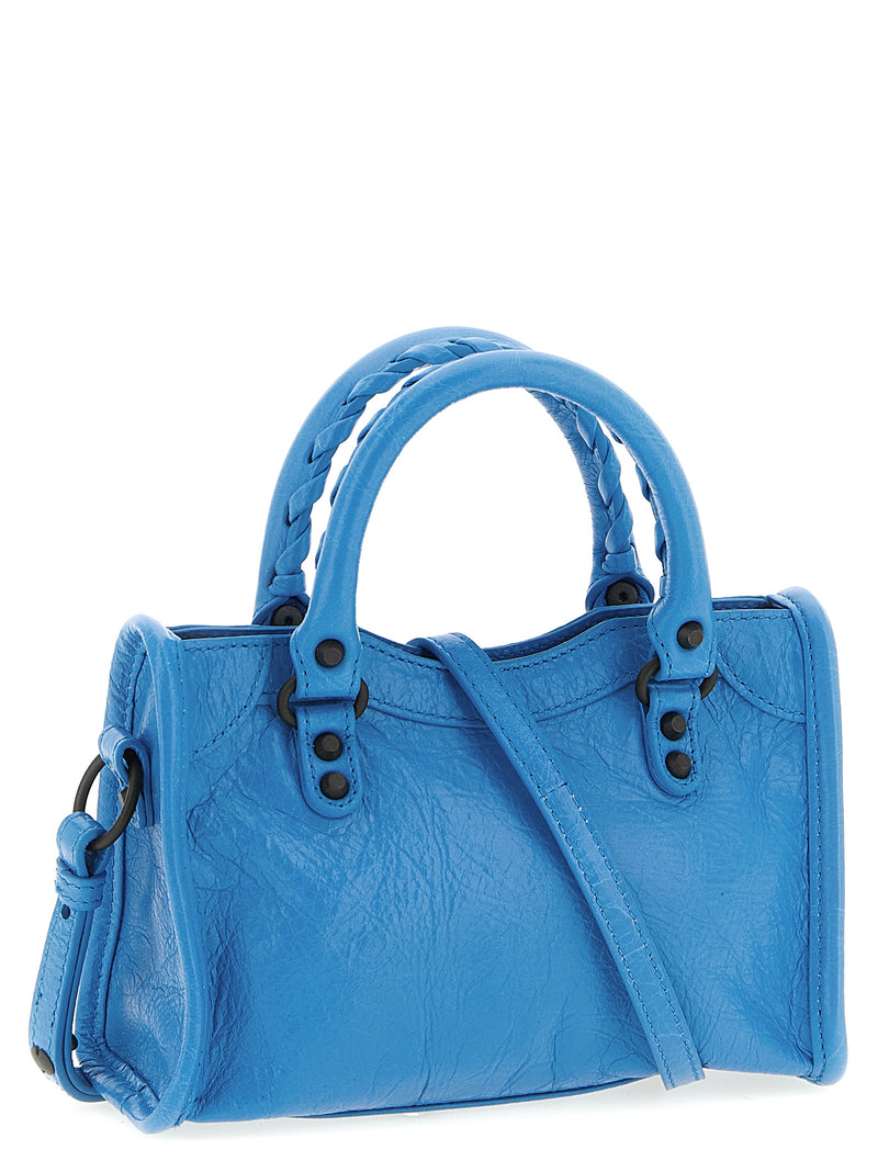 Balenciaga Blue Lamb Leather Handbag