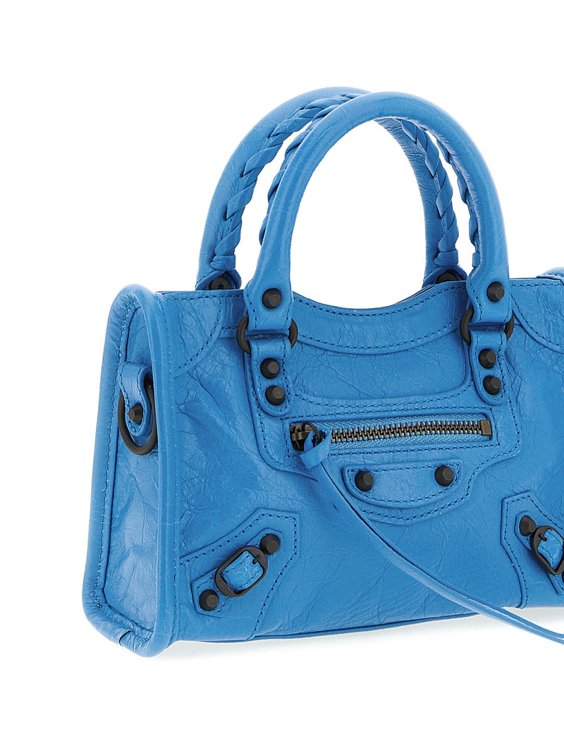 Balenciaga Blue Lamb Leather Handbag
