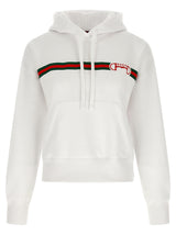 Sweat à capuche Gucci en coton blanc